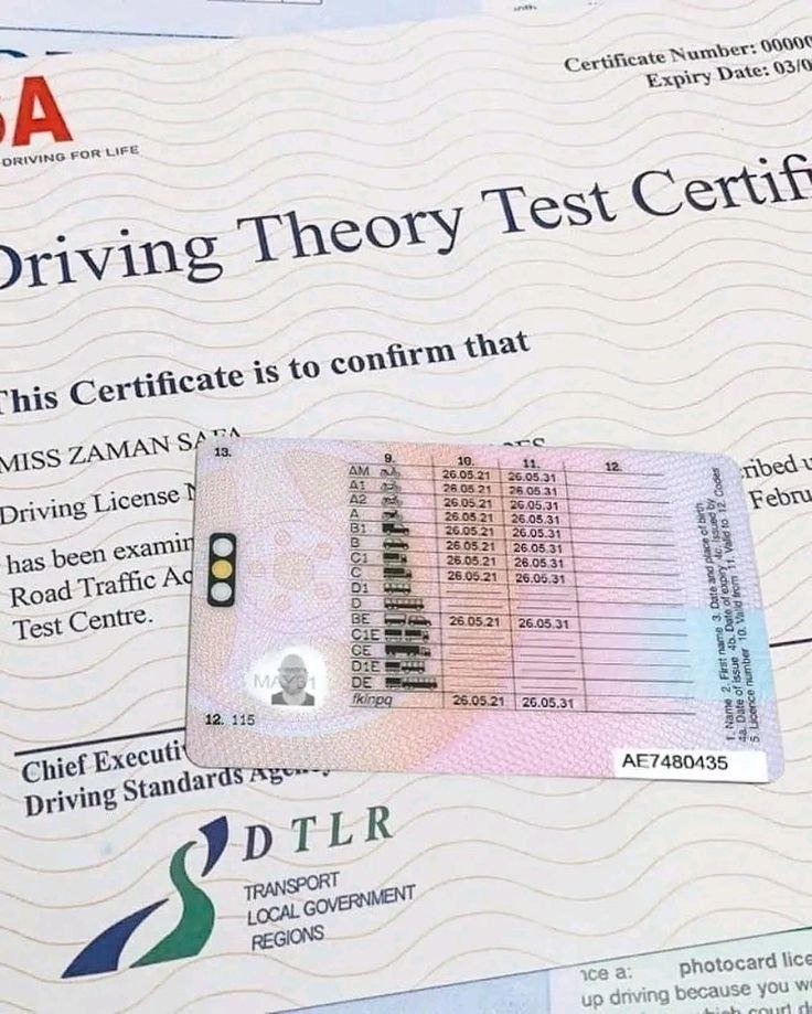 Driving Licence Codes Explained